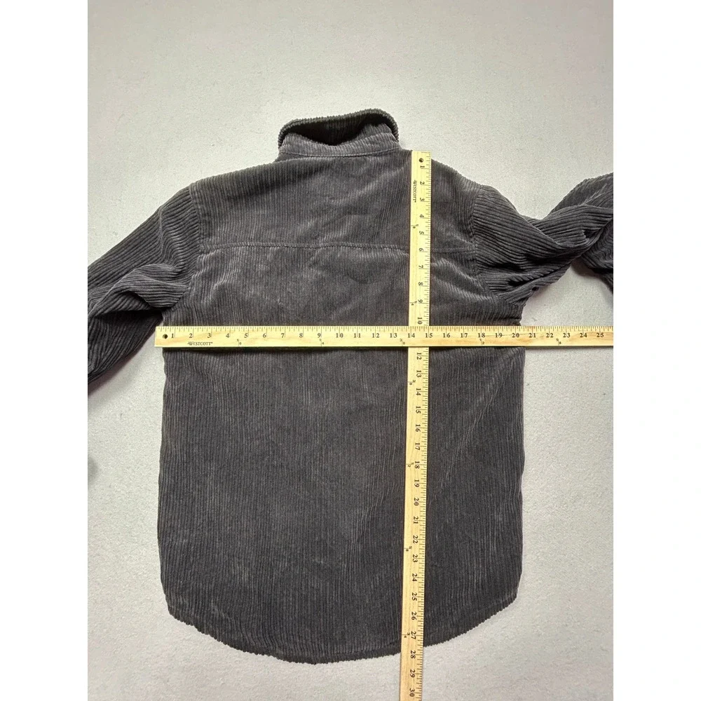 Love Tree Shirt Jacket Corduroy Polyester Gray Small Womens